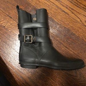 Black Burberry Rainboots